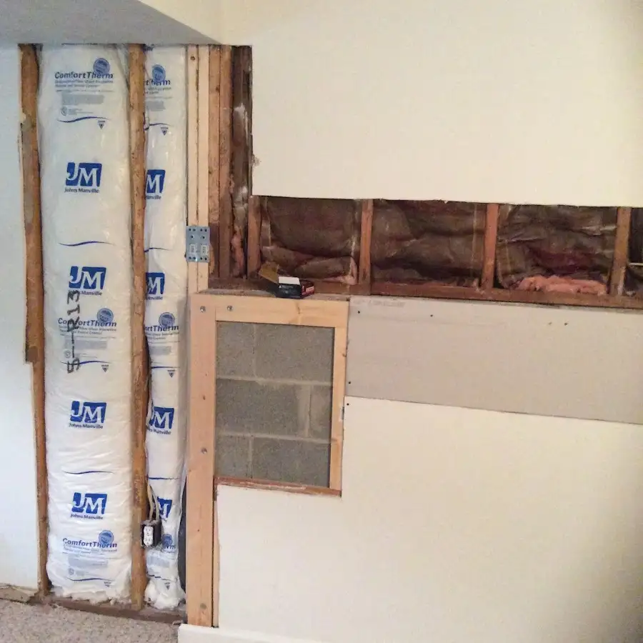 Wall insulation replacement during Contents Cleaning & Restoration in Morrisville